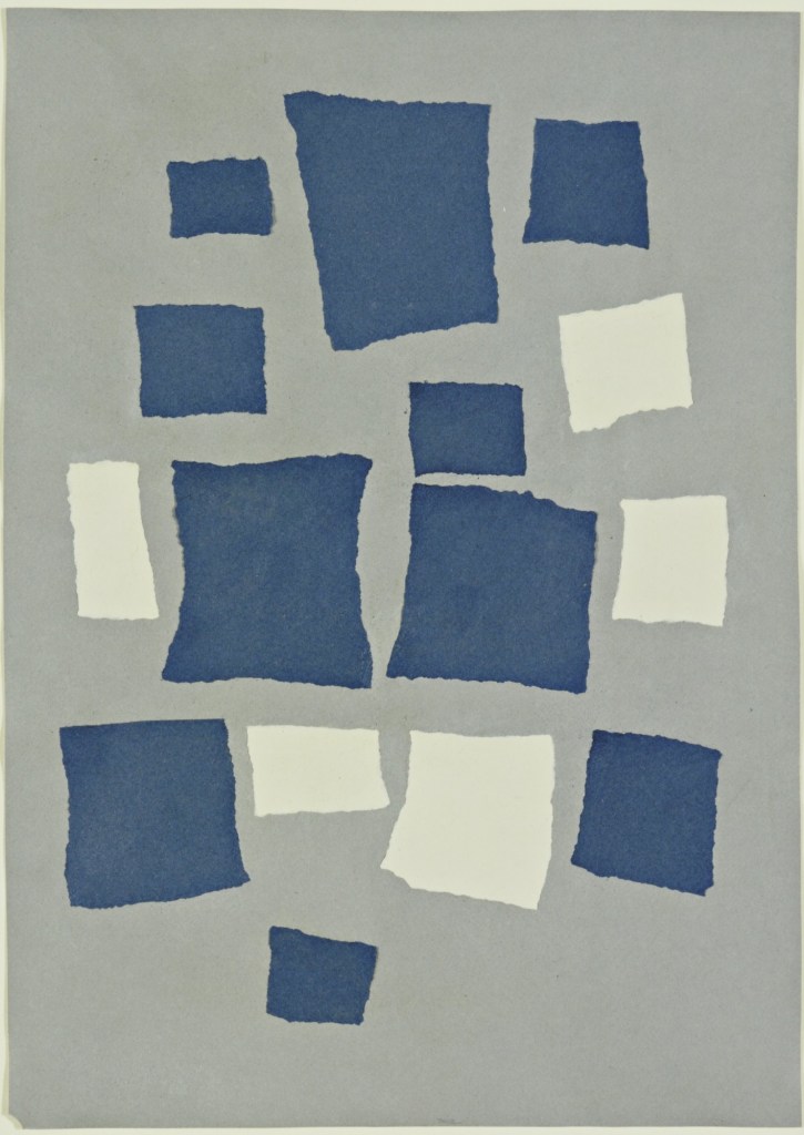 Jean Hans Arp Untitled Collage Squares Arranged According To Law