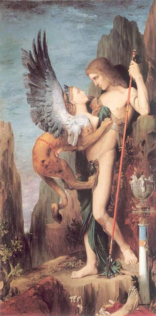 Oedipus And The Sphinx By Gustave Moreau