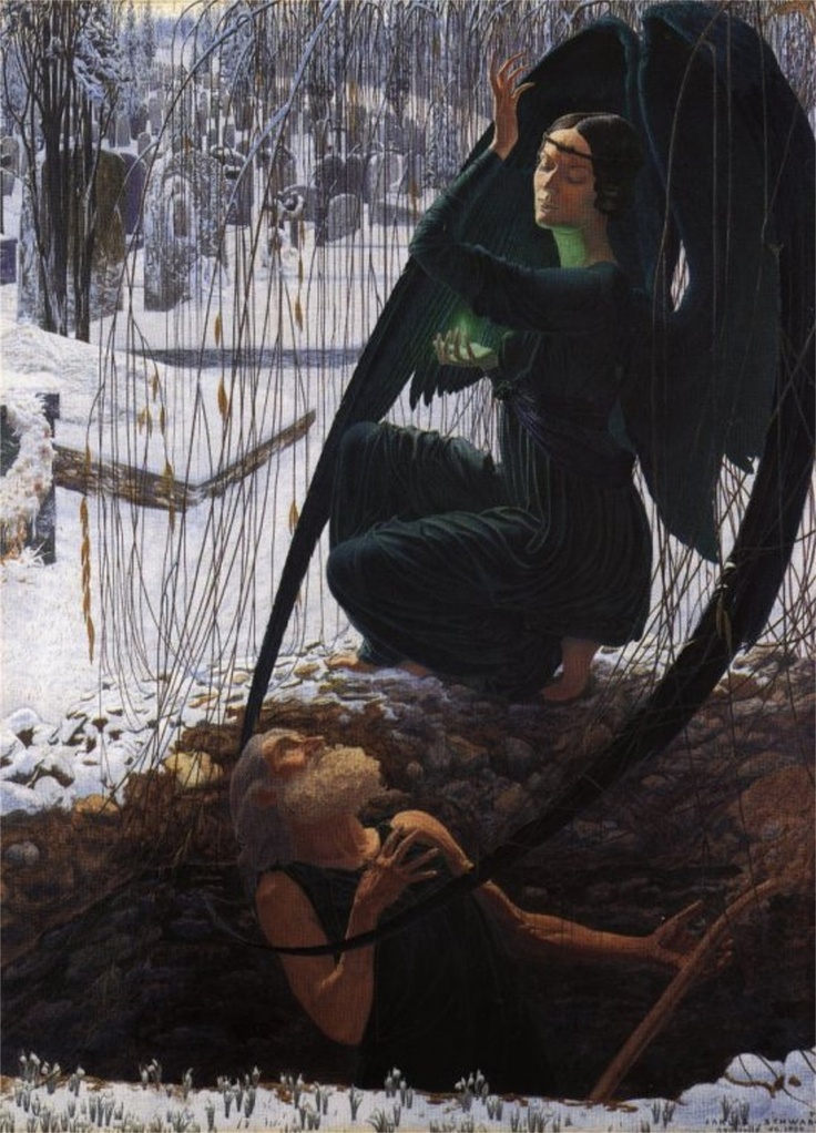 The Death Of The Grave Digger By Carlos Schwabe